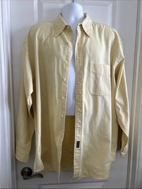 Gant Oversized Heavy Oxford in Soft Pale Yellow